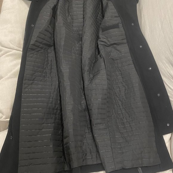 Rudsak Women's Long Coat with Leather and Removable Natural Fur Collar - Picture 4 of 7